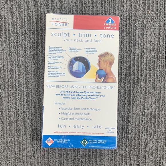 Profile Toner Instructional Video (VHS, 1998) 3-Minute Exerciser New Sealed - Picture 6 of 8